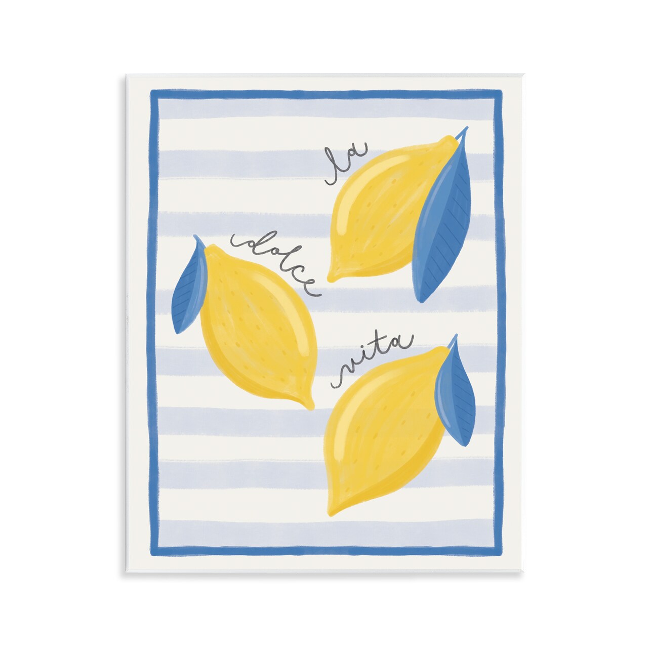 Stupell Industries Dolce Vita Lemons & Stripes Wall Plaque, design by Jalynn Heerdt